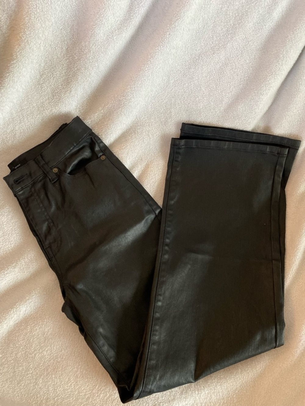 Banana Republic Black Coated Straight Leg Jeans